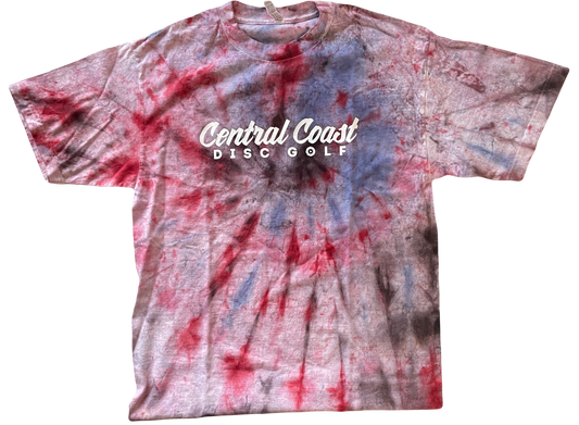 Limited Edition Red, Pink and Periwinkle Tie Dye Tee Size Medium 1/1